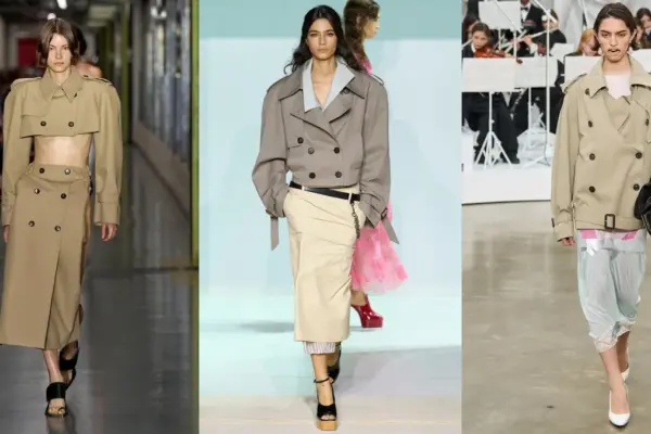 The short trench coat, a new interpretation perfect for transitional weather