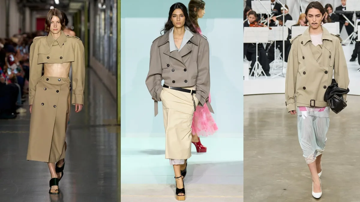 The short trench coat, a new interpretation perfect for transitional weather