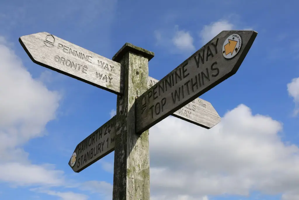 Paths dedicated to the Brontë sisters in Haworth.