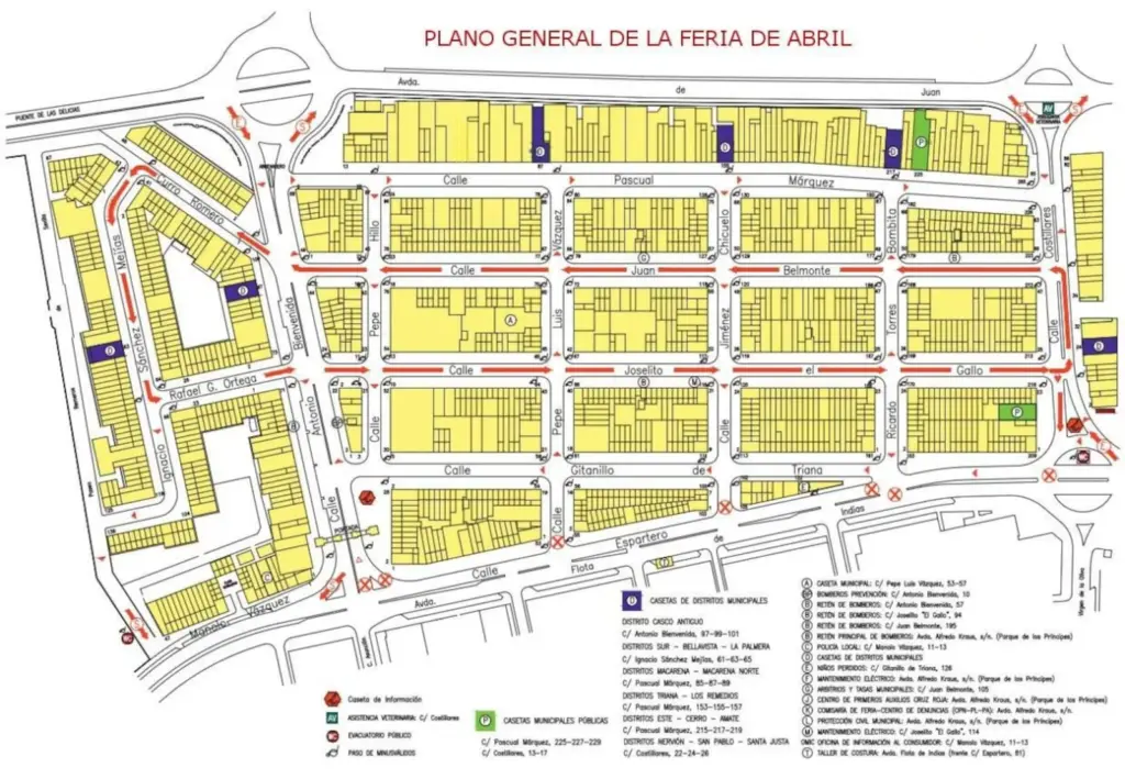Map of the Seville April Fair