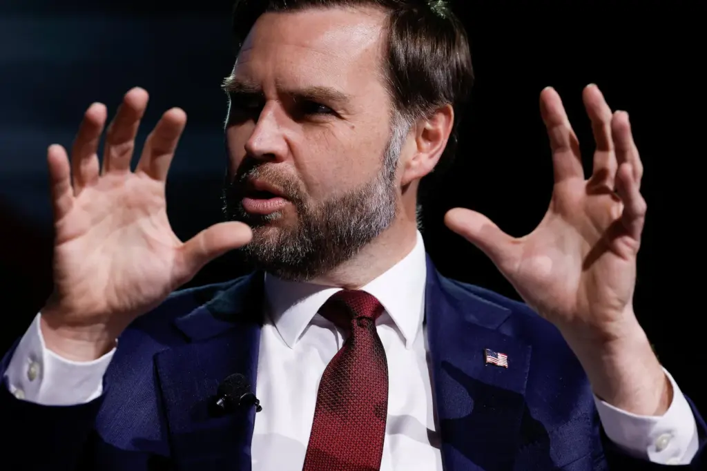 Vice President J. D. Vance, on Tuesday, at a Turning Point USA event in Athens (Georgia).