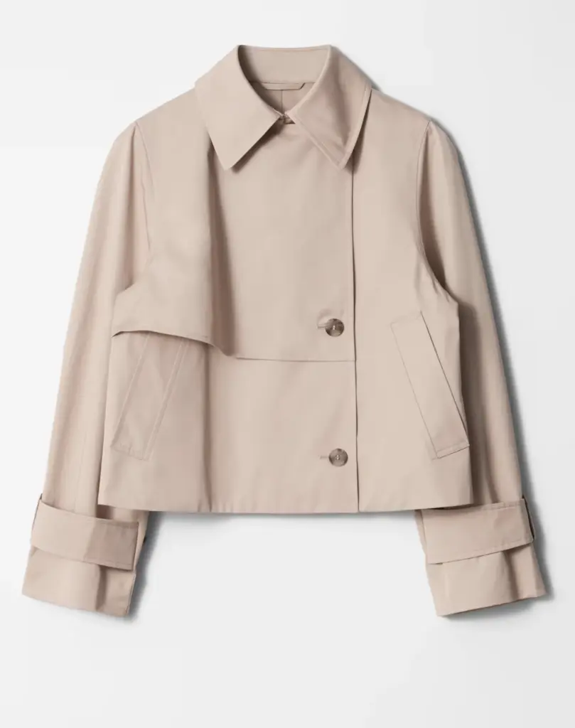 The short trench coat, a new interpretation perfect for transitional weather