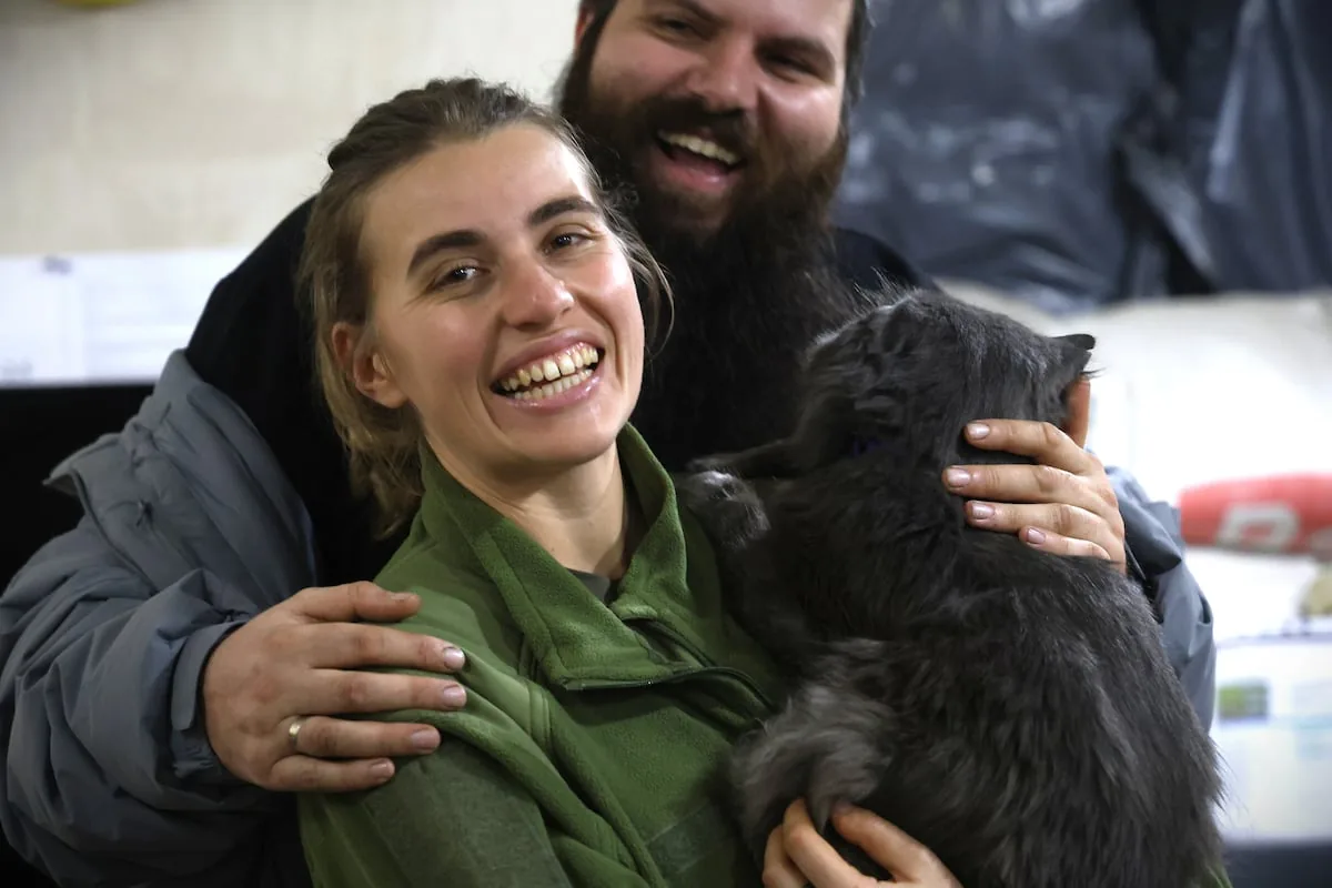Marina and Andrii, bomb-proof love on the Donbas front