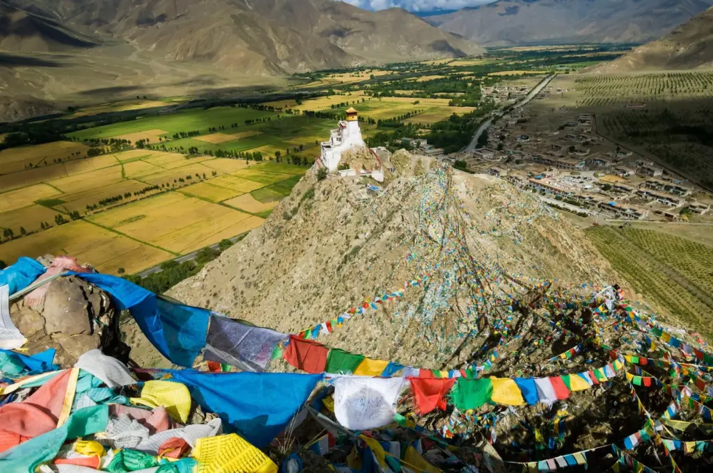 El templo de Yambulakhang, en el valle de Yarlung.