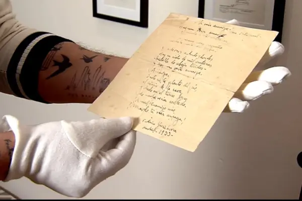 The singer Miguel Poveda discovers unpublished verses attributed to Federico García Lorca