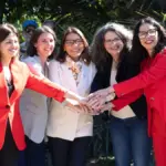 Mónica Oltra, Irene Montero, Sira Rego and Janja Lula da Silva speak at an event in Valencia