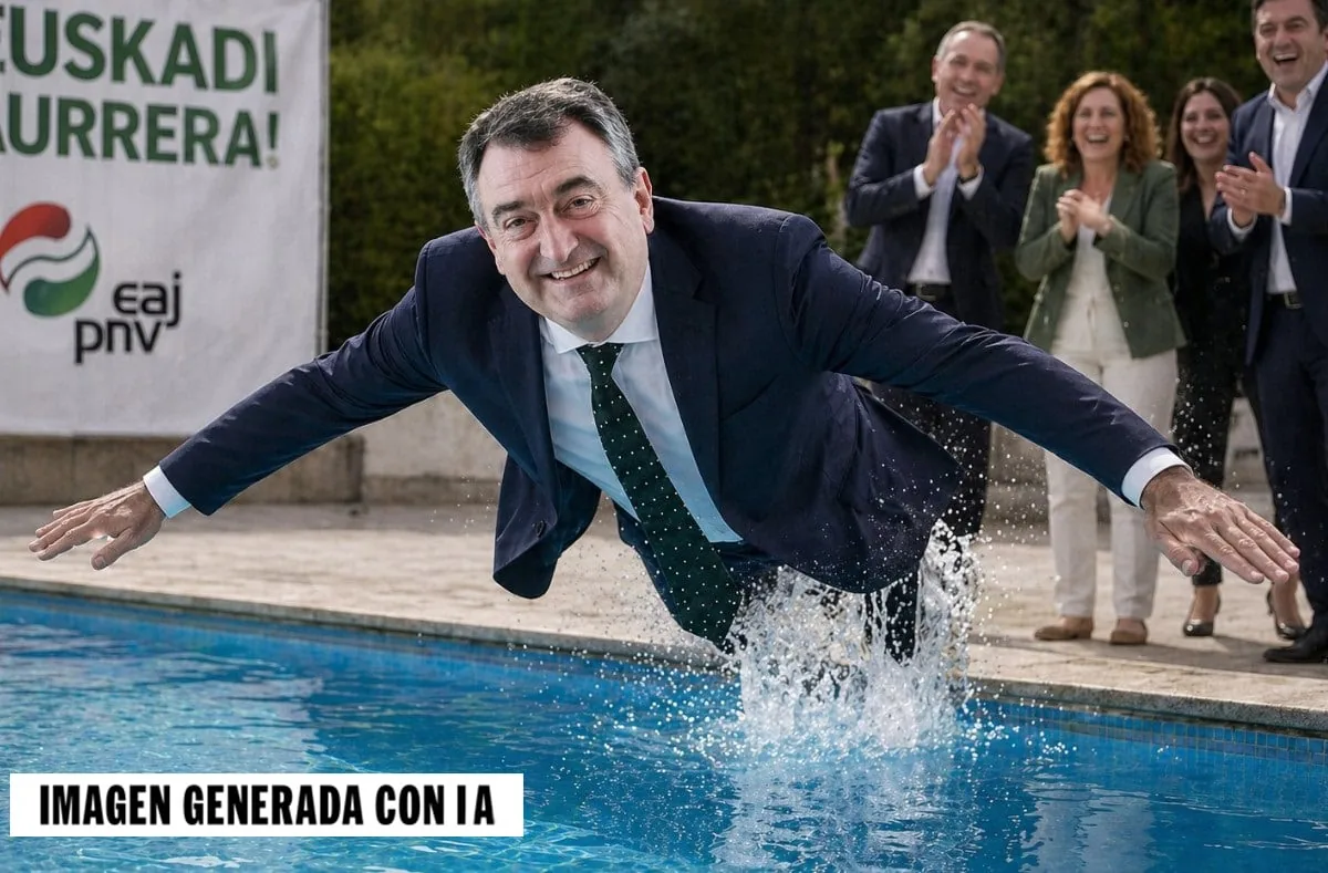 The tension between the PNV and the socialists explodes over an AI joke about Aitor Esteban