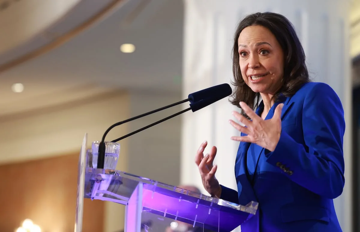 María Corina Machado advocates before businessmen in Madrid for the “total privatization” of the Venezuelan state oil company