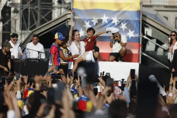 María Corina Machado proclaims in the heart of Madrid: “Today we begin the return home”