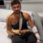 Singer Dani Fernández tears shoulder ligaments at a concert in Valencia and ends up in hospital