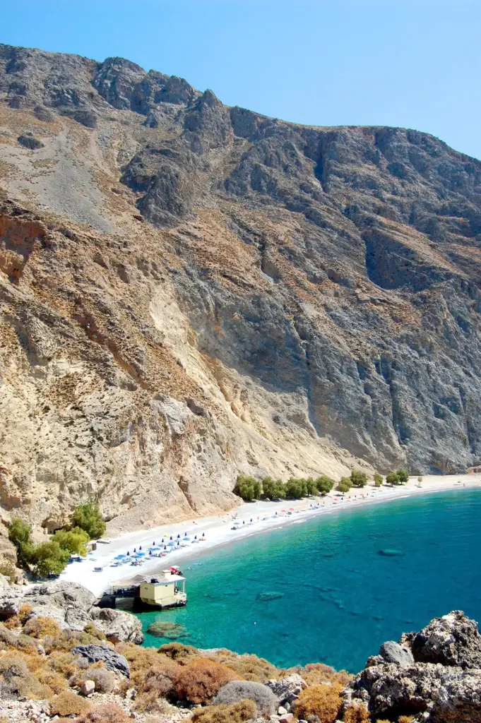 Beach in the southern region of Crete.