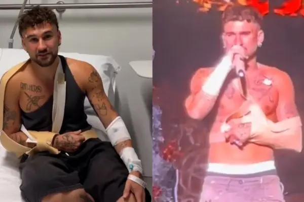 Dani Fernández's message from the hospital after suffering a fall at his concert in Valencia: “I've been given bad news”