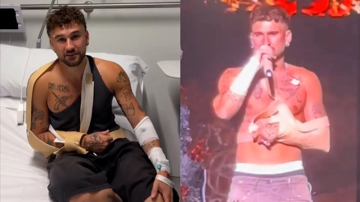 Dani Fernández's message from the hospital after suffering a fall at his concert in Valencia: “I've been given bad news”