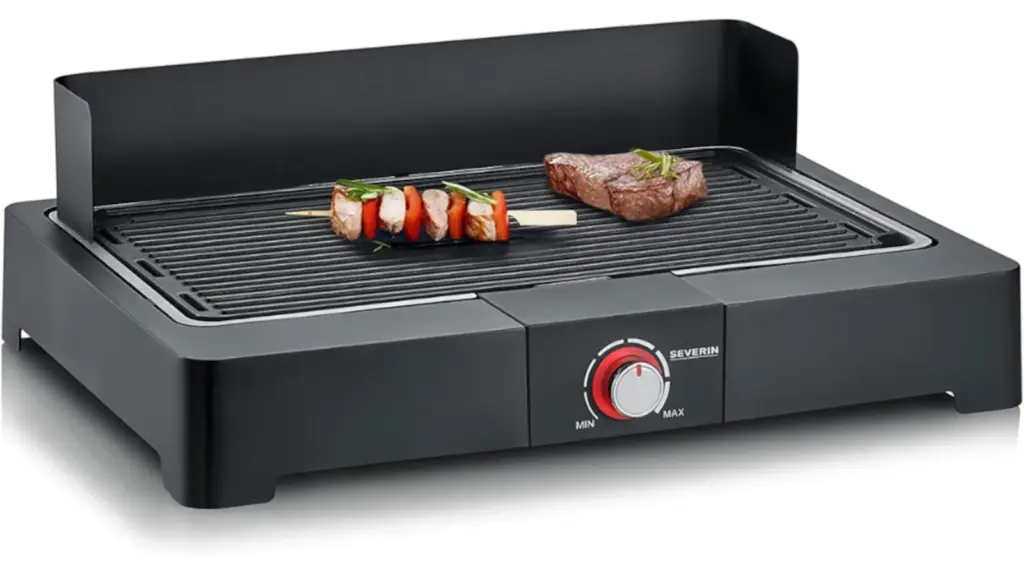 With only one heating element, the Severin tabletop barbecue does not heat as evenly.