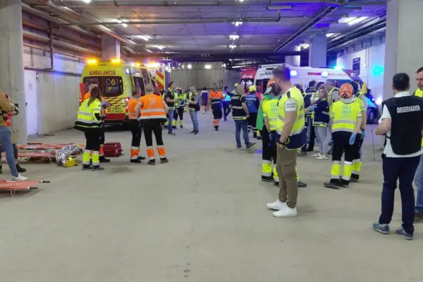 Ouigo, Adif and Aragon emergency services put themselves to the test with an accident simulation on the Madrid-Barcelona line