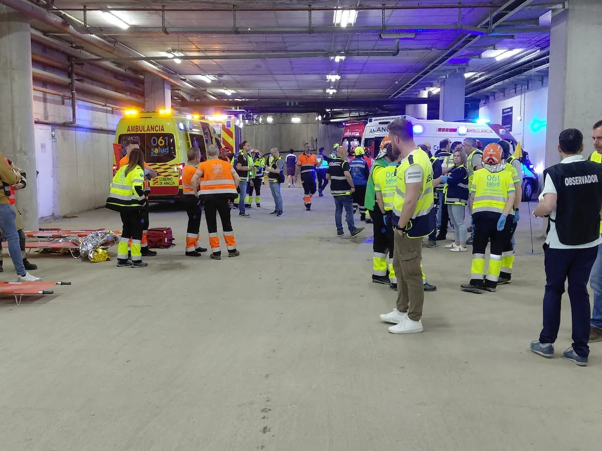 Ouigo, Adif and Aragon emergency services put themselves to the test with an accident simulation on the Madrid-Barcelona line