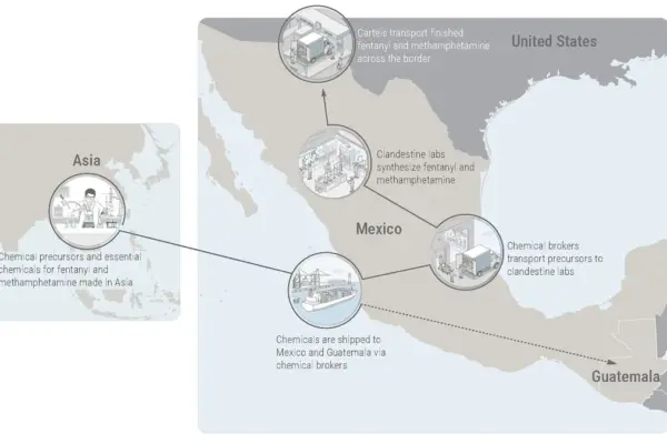 United States sanctions a Sinaloa Cartel network that trafficked fentanyl precursors from India to Mexico and Guatemala