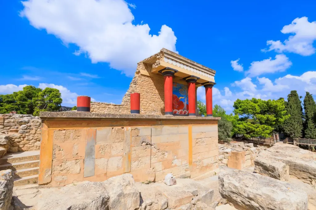 The remains of the Palace of Knossos, in Crete.