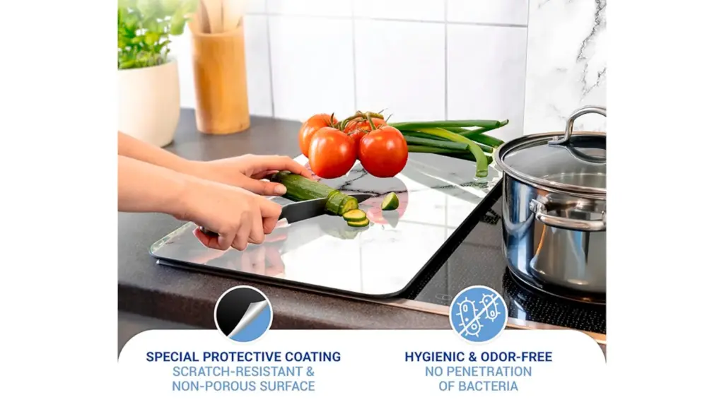Protective covers for kitchen on white background.