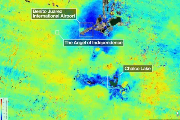 NASA confirms from space the accelerated sinking of Mexico City: more than two centimeters per month
