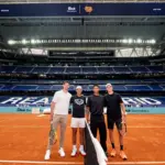 Florentino Pérez's incomplete photo, for a day as chair umpire: with Nadal, but without Federer at the Bernabéu