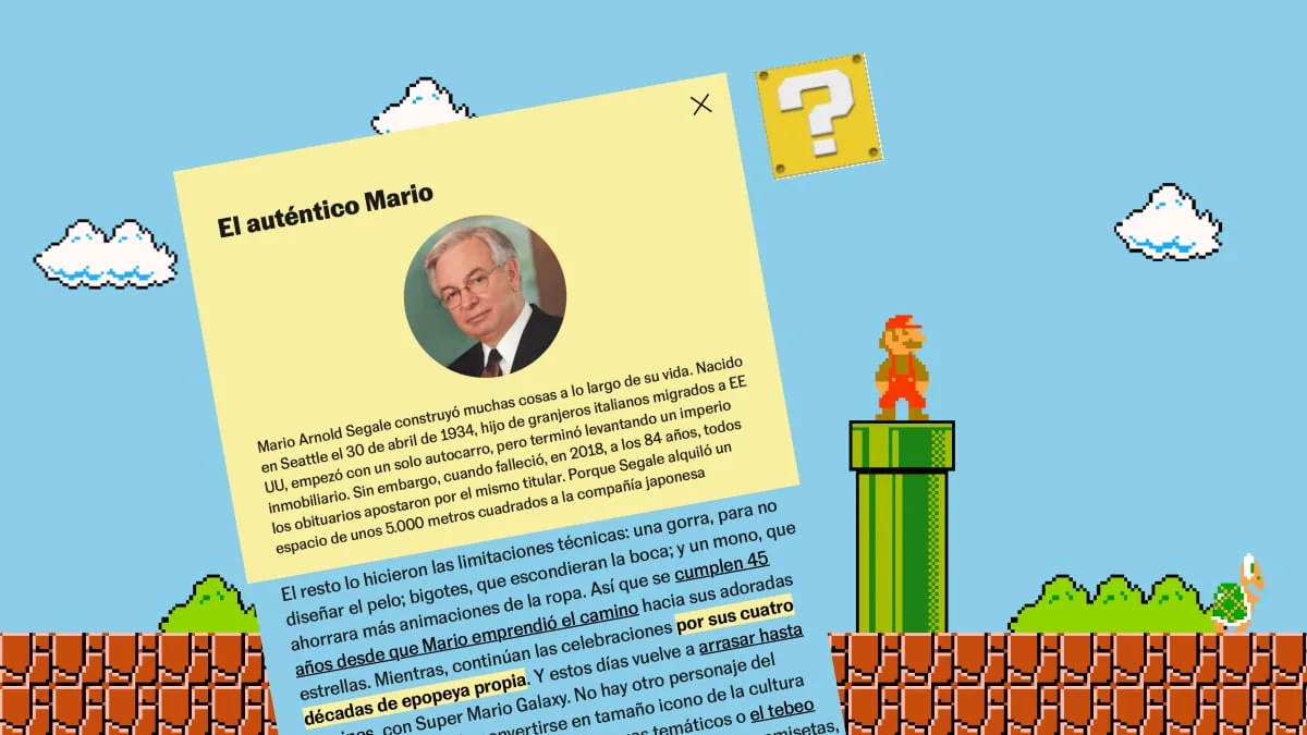 Through the pipes with Super Mario: an interactive journey