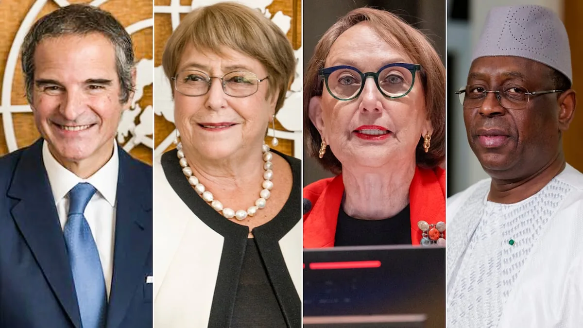 Who are the candidates competing against Michelle Bachelet for the UN Secretary-General position