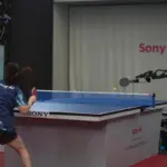 An AI-trained robot defeats an elite table tennis player