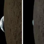 The 'Earthrise' recorded by an astronaut of the Artemis II mission