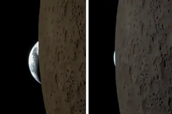 The 'Earthrise' recorded by an astronaut of the Artemis II mission