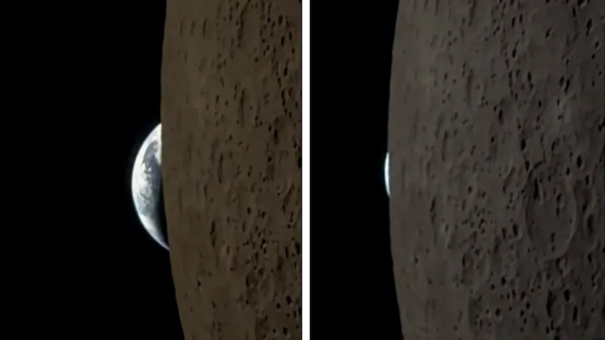 The 'Earthrise' recorded by an astronaut of the Artemis II mission