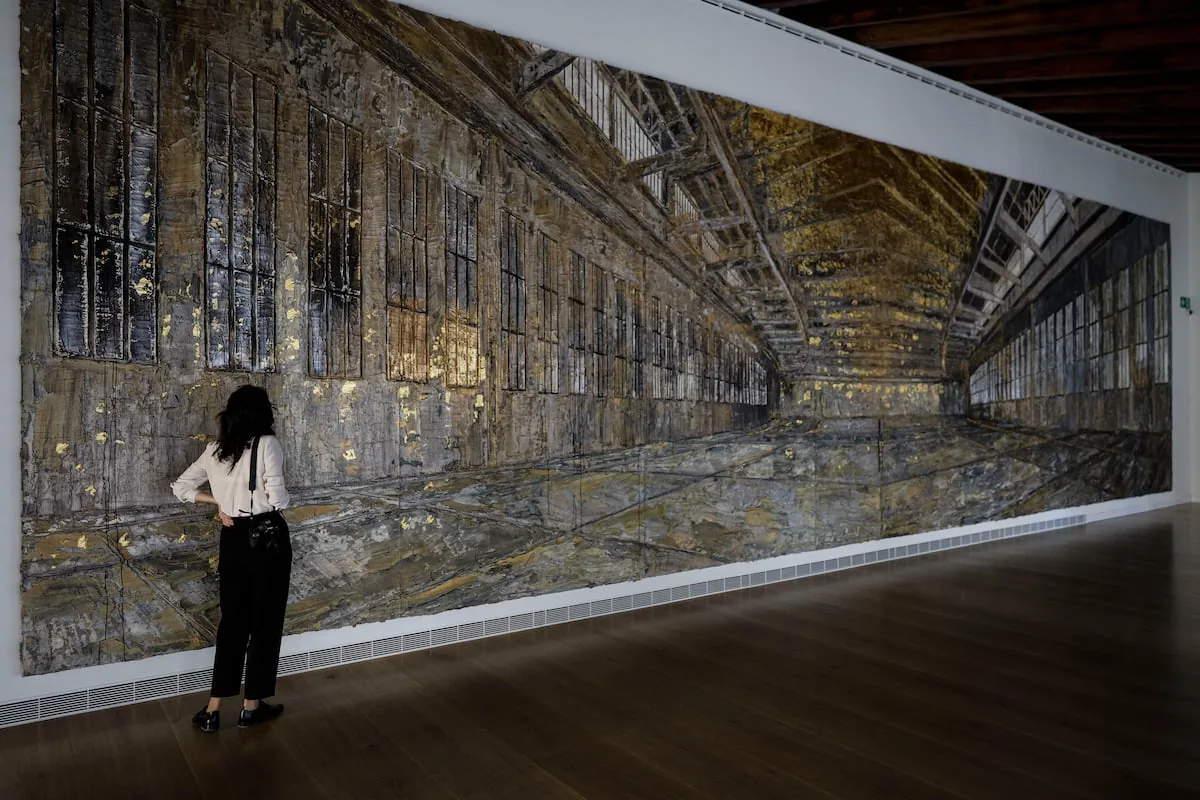 Kiefer compiles painting, history, and literature on a gigantic canvas about Berlin's Nazi airport