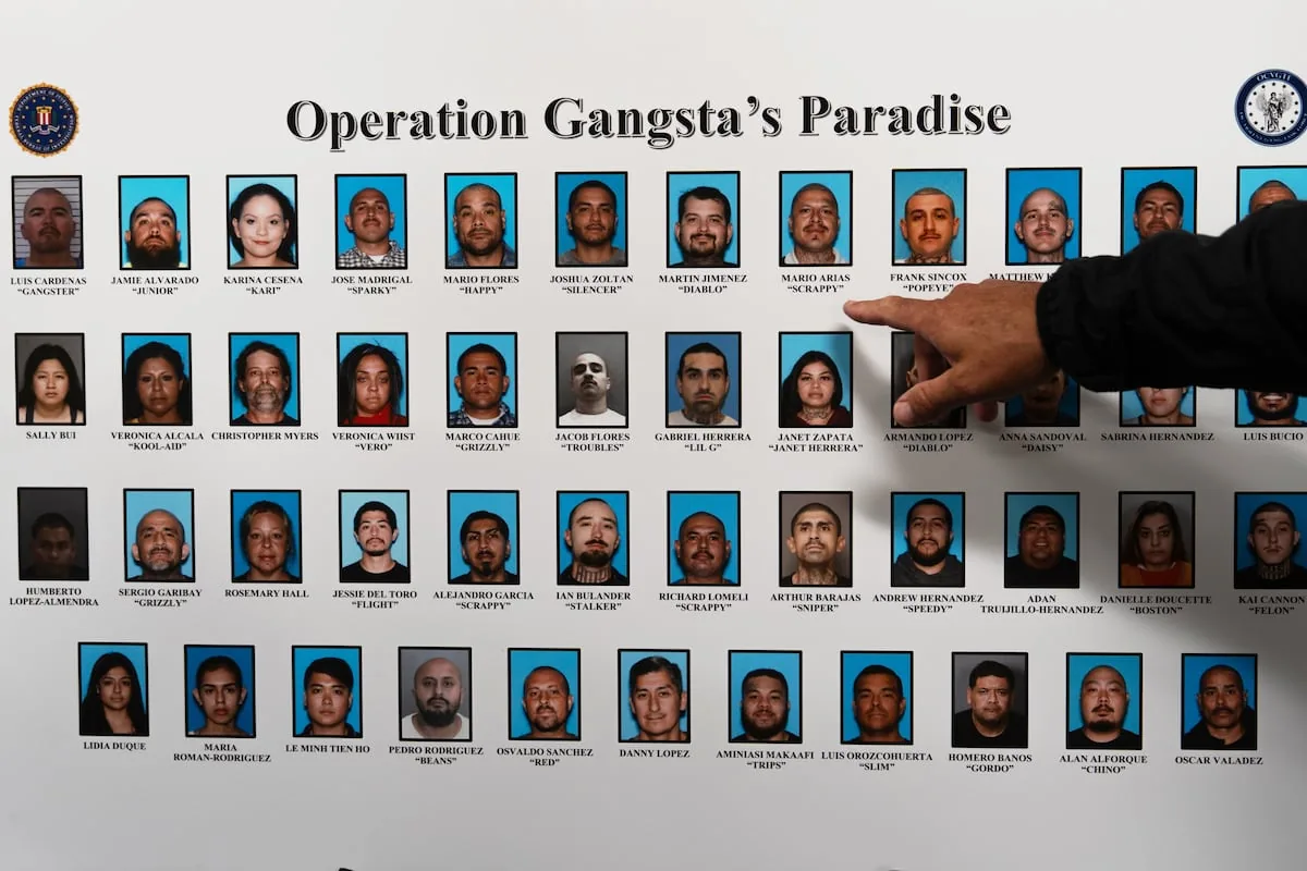More than two dozen members of the Mexican Mafia are arrested in a broad police operation in California