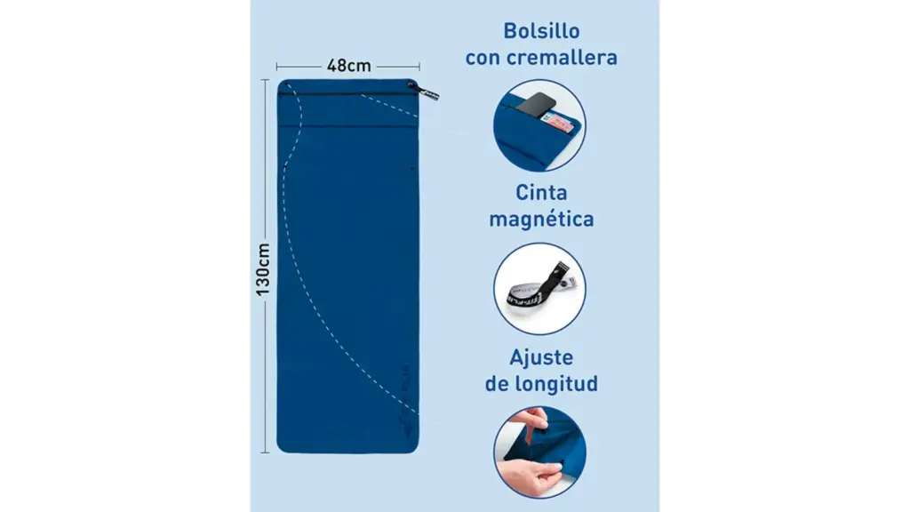 Toalla para gimnasio sobre fondo blanco.