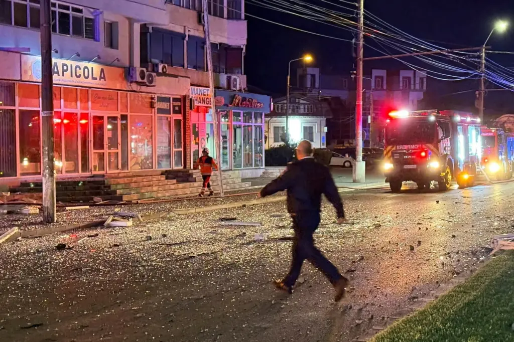 Two injured as a Russian drone hits a residential building in Romania