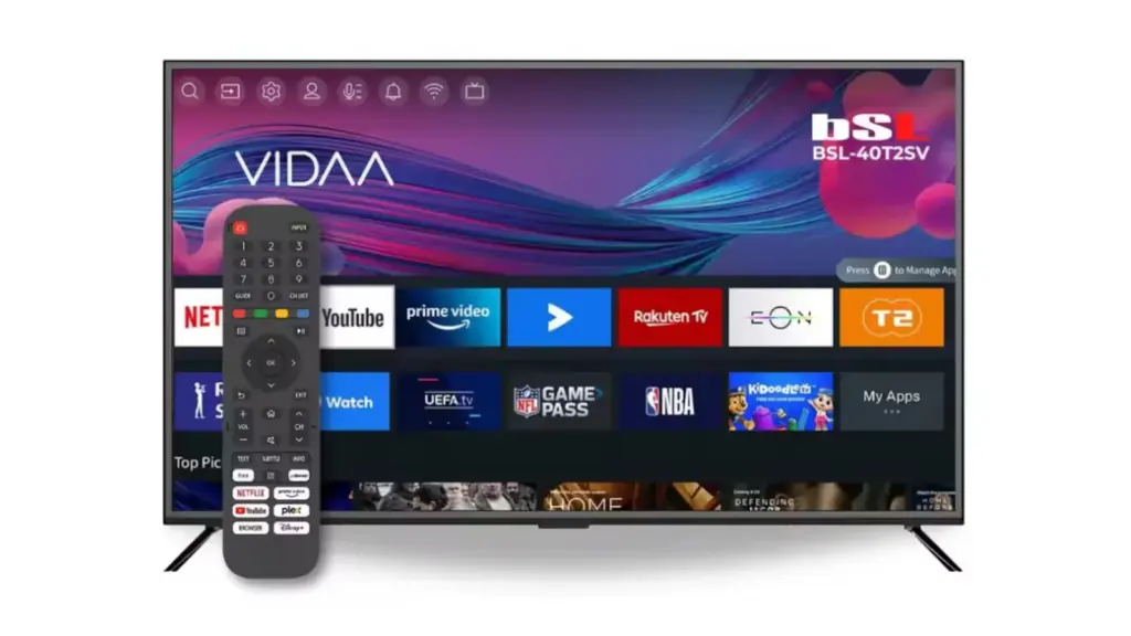 Televisor inteligente de 40 pulgadas.