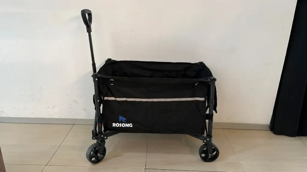 The Rosong folding beach cart is the cheapest option.