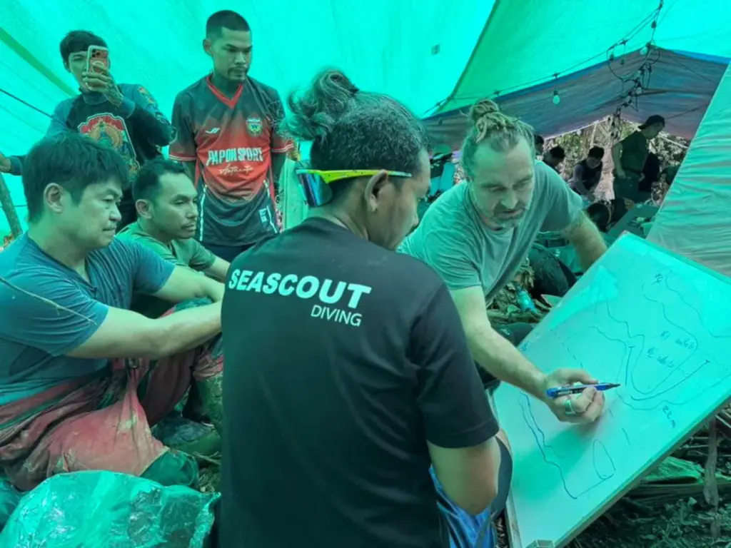 Rescued one of the miners trapped for nine days in a cave in Laos