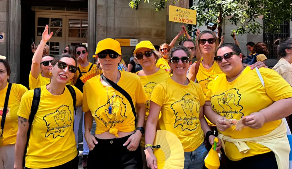 Early childhood educators take to the streets of Madrid for their labor dignity: "They talk a lot about mental health and have us overwhelmed"