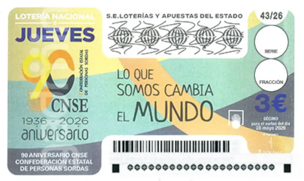 Décimo de Lotería Nacional del jueves 28 de mayo de 2026