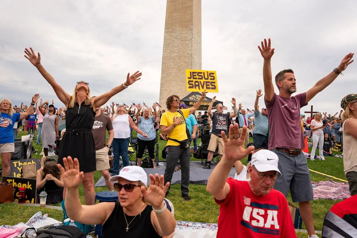 Trump fuels Christian nationalism with the celebration of a massive religious festival in Washington