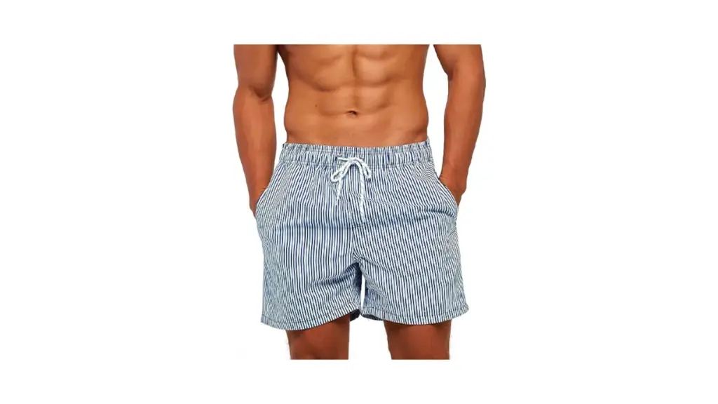 Quick-drying swimsuit on a white background.