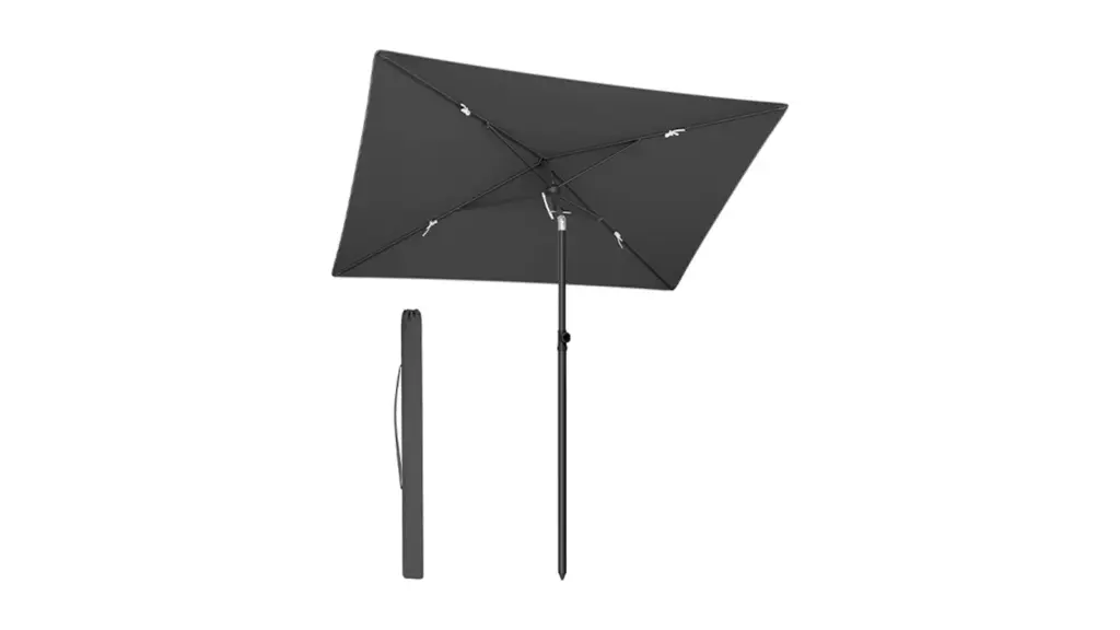 Umbrellas, awnings, and bases on a white background.