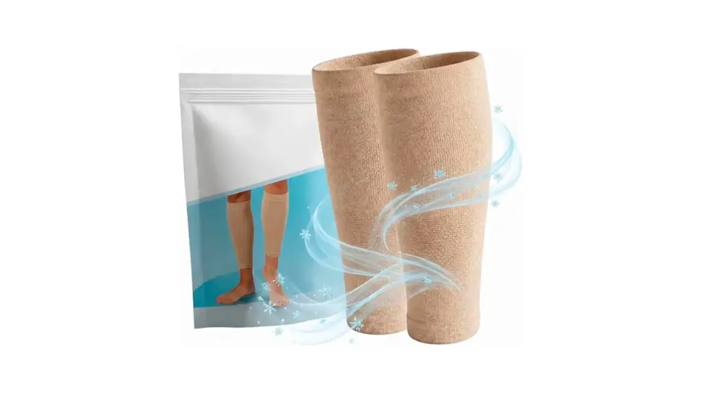 Compression stockings on a white background.