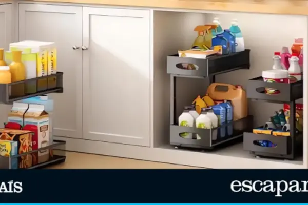 Goodbye to detergent chaos: how this under-sink organizer makes use of the pipe space