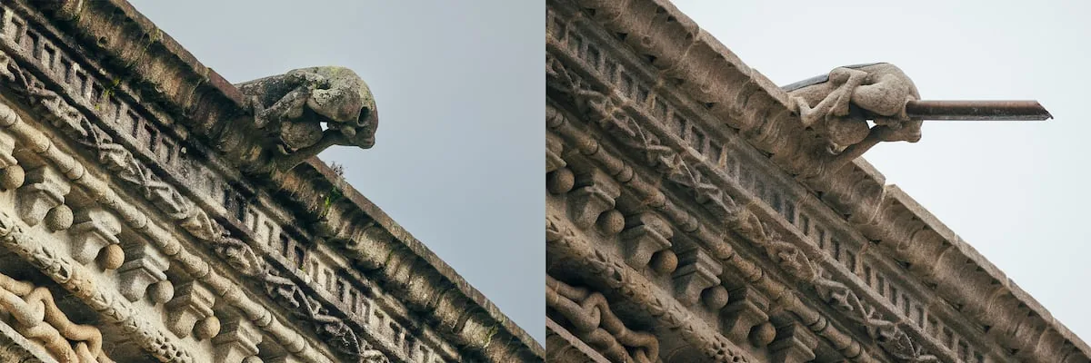 Gargoyles “sodomized” next to the Santiago cathedral: the “aberration” that only the people could see