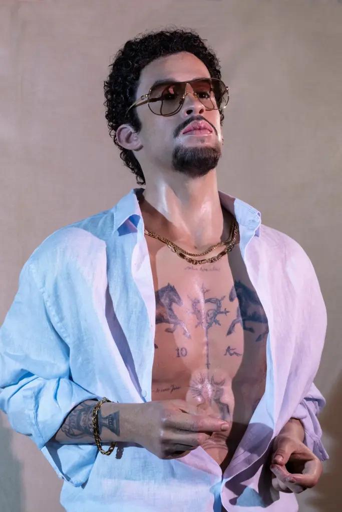 Brilliant, tattooed, and with a beard embedded hair by hair: Bad Bunny now ‘performs’ every day at the Wax Museum of Madrid