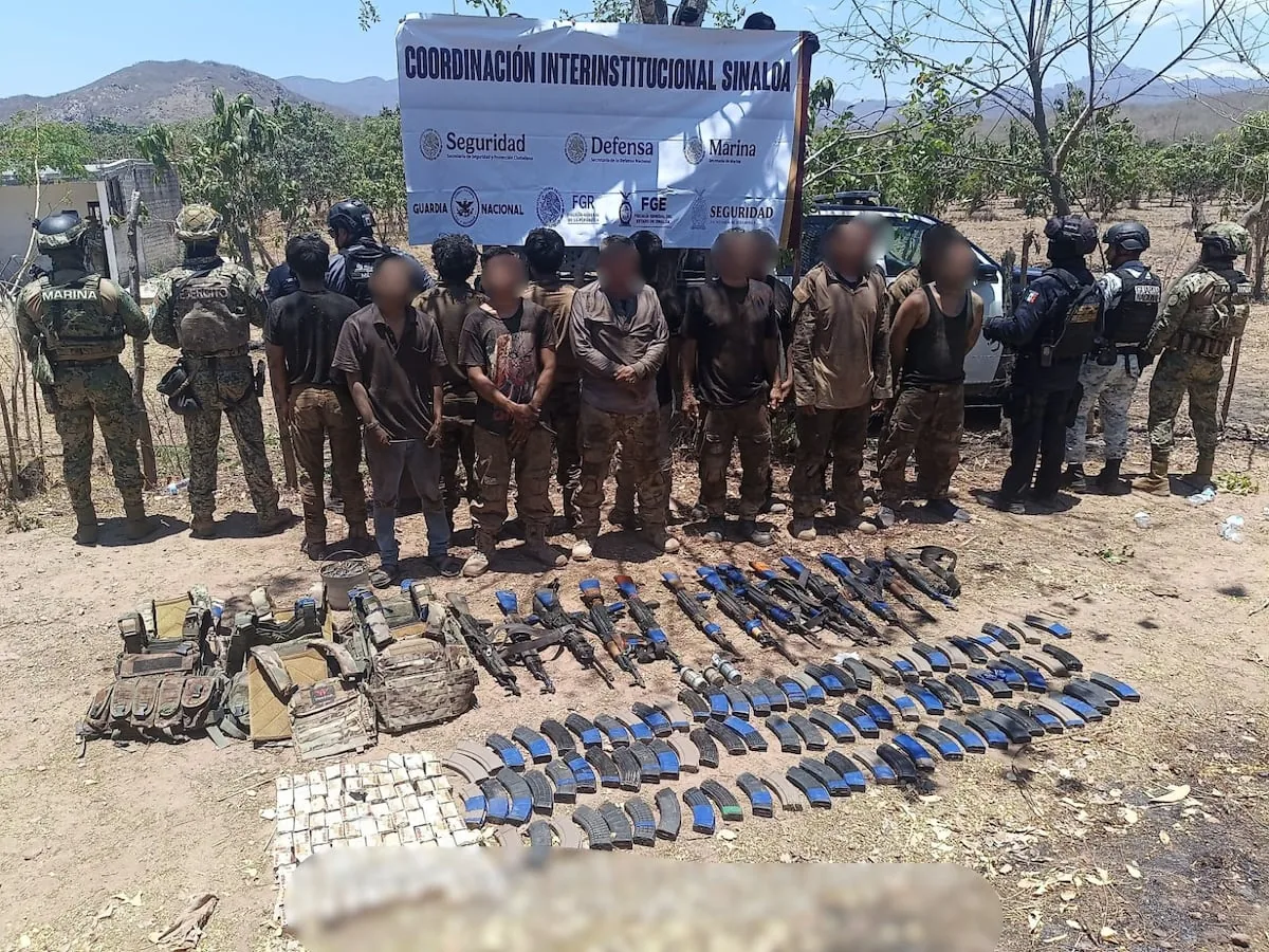 The Navy strikes Los Chapitos with 13 arrests in southern Sinaloa