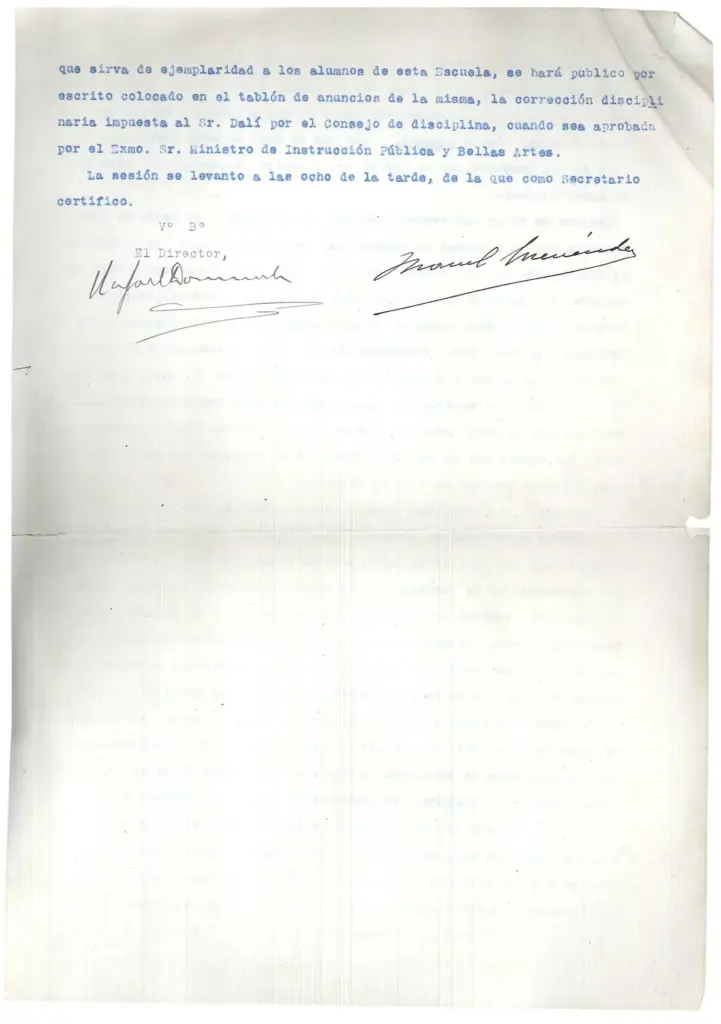 Dalí at the Royal Academy of San Fernando: a rebellious and insolent student expelled permanently