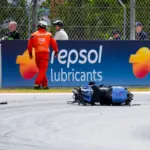 Alex Márquez has a fracture in a cervical vertebra and a broken clavicle after his terrible accident in Montmeló